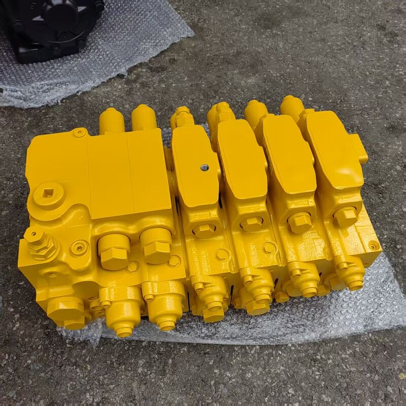 Bulldozer Komatsu D375A-6 and D375A-6R main control valve assemblies; part numbers 723-66-21400 and 723-66-21600 723-65-21400