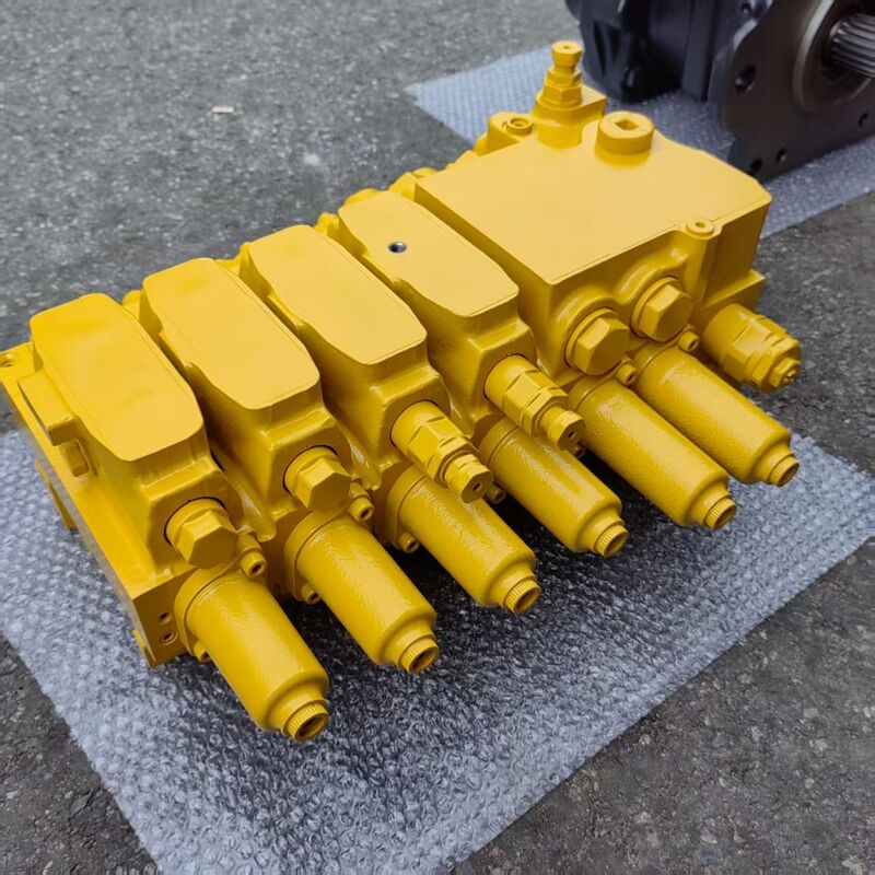 Bulldozer Komatsu D375A-6 and D375A-6R main control valve assemblies; part numbers 723-66-21400 and 723-66-21600 723-65-21400